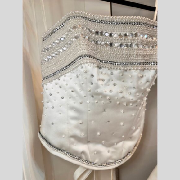 Maggie Soterro Wedding Gown White Size 8 - Picture 7 of 16